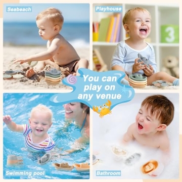 BYKASIST 11 Pcs Bath Toys for Babies and Toddlers