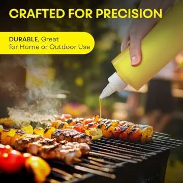 BRIGHTFROM Condiment Squeeze Bottles, 16 OZ Empty Squirt Bottle with Twist Top Cap, Leak Proof - Great for Ketchup, Mustard, Syrup, Sauces, Dressing, Oil, Arts and Crafts, BPA FREE Plastic - 2 PACK