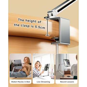 YICOSUN Adjustable Desk Mount for Tablets - Durable & Rotatable