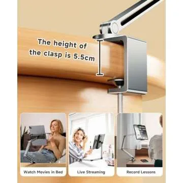 YICOSUN Adjustable Desk Mount for Tablets - Durable & Rotatable