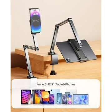YICOSUN Adjustable Desk Mount for Tablets - Durable & Rotatable