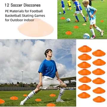 KATZEIST Agility Training Equipment, Kids Soccer Hurdles Agility Ladder Equipment Kit Footwork for Football, Soccer, Basketball Tennis & Athletes, Speed Agility Training kit, Orange
