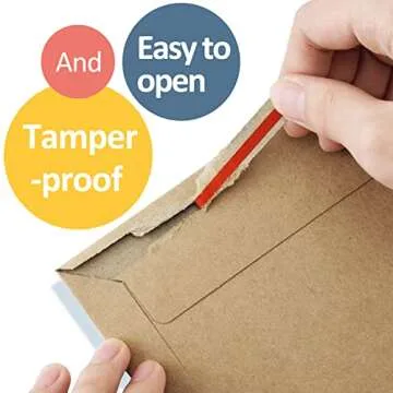 UCGOU 9x11 Mailing Envelopes 25 Pack Brown Rigid Cardboard Sheets Document Photo Mailers Stay Flat 9.25x11.75 Shipping Envelope