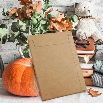 UCGOU 9x11 Mailing Envelopes 25 Pack Brown Rigid Cardboard Sheets Document Photo Mailers Stay Flat 9.25x11.75 Shipping Envelope