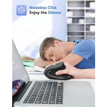 TECKNET Ergonomic Wireless Vertical Mouse - 4800 DPI