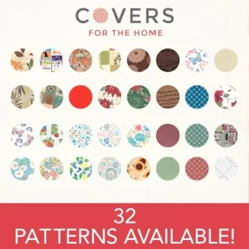 Covers For The Home Deluxe Elastic Edged Flannel Backed Vinyl Fitted Table Cover - All-Over Leaves Pattern - Small Round Oblong Oval - Fits Tables up to 40" - 44" Diameter