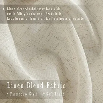 Farmhouse Boho Semi-Sheer Curtains for Kitchen & RV