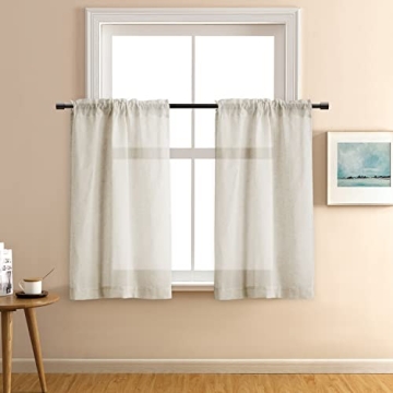 Farmhouse Boho Semi-Sheer Curtains for Kitchen & RV