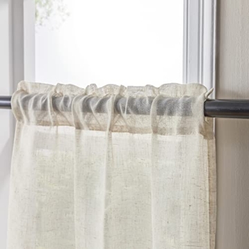 Farmhouse Boho Semi-Sheer Curtains for Kitchen & RV