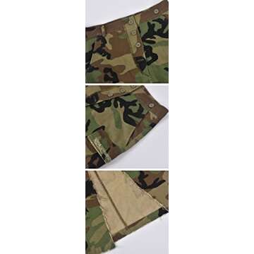 Stylish CHARTOU Camouflage Cargo Maxi Pencil Skirt