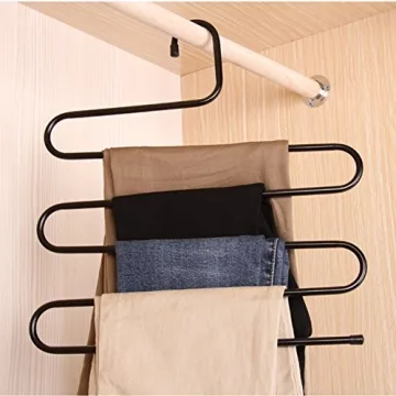 Durable Multi-Layer Pants Hanger Set for Organized Closets