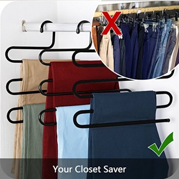 Durable Multi-Layer Pants Hanger Set for Organized Closets