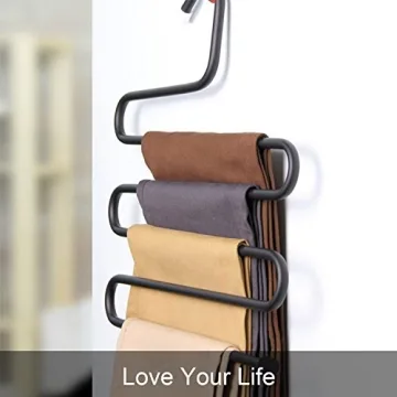 Durable Multi-Layer Pants Hanger Set for Organized Closets