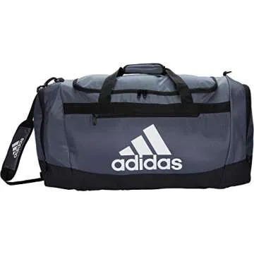 adidas Defender IV Duffel, Sports Duffle Men and Women, Durable Gym Bags, Team Onix Grey, Large (110L)