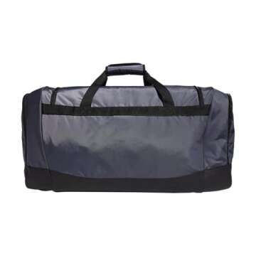 adidas Defender IV Duffel, Sports Duffle Men and Women, Durable Gym Bags, Team Onix Grey, Large (110L)