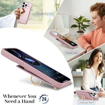 LAMEEKU Leather Wallet Case for iPhone 13 Pro Max