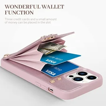 LAMEEKU Leather Wallet Case for iPhone 13 Pro Max