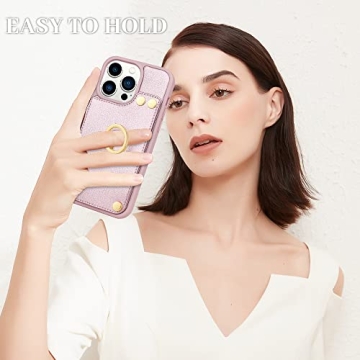 LAMEEKU Leather Wallet Case for iPhone 13 Pro Max