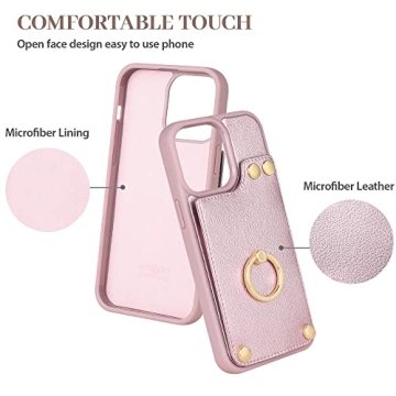 LAMEEKU Leather Wallet Case for iPhone 13 Pro Max
