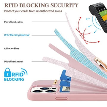 LAMEEKU Leather Wallet Case for iPhone 13 Pro Max