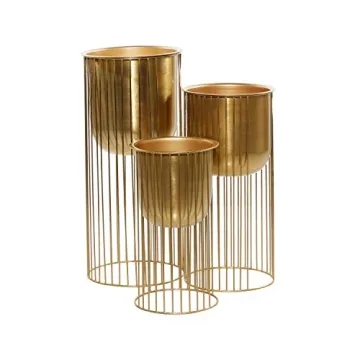 Deco 79 Gold Planter Set - Stylish Indoor and Outdoor Planters