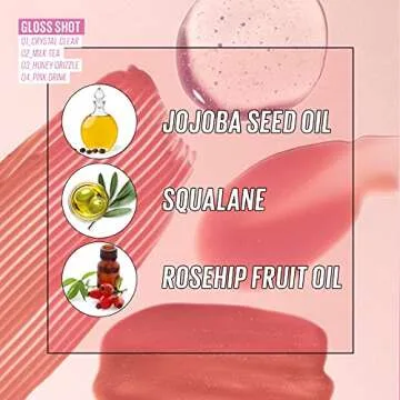 Kaja Lip Balm - Gloss Shot 03 Honey Drizzle | High Shine, Non-Sticky, with Jojoba Oil, Sheer, Hydrating, Juicy, Plumper Looking, Non-irritating, 0.14 FL Oz