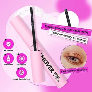 Eyelash Extension Kit 320pcs Lash Clusters D Curl 9-16mm Mix 40D Individual Lashes with Lash Bond and Seal and Remover Lash Applicator for Lash Extension Beginners