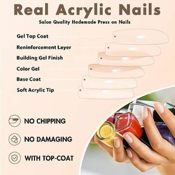 KQueenest Matte Mauve Long Square Press on Nails for Women