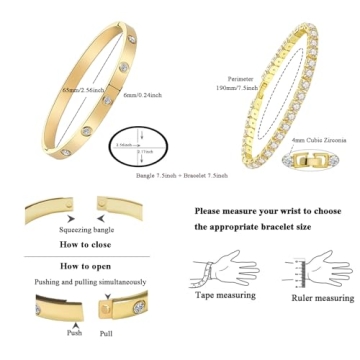 Vessantara Gold Stackable Bracelets for Women - Stylish Jewelry