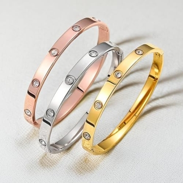 Vessantara Gold Stackable Bracelets for Women - Stylish Jewelry