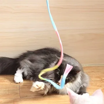Interactive Cat Rainbow Wand Toys for Cats and Kittens