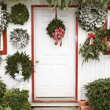 ZMCINER Adjustable Wreath Hanger for Front Door, 15 to 25 Inches