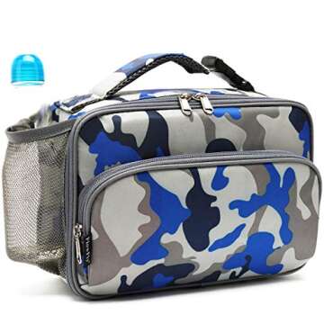 FlowFly Kids Lunch box Insulated Soft Bag Mini Cooler Back to School Thermal Meal Tote Kit for Girls...