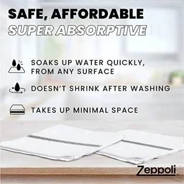 Zeppoli Classic Kitchen Towels - 15 Pack Absorbent Cotton