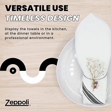 Zeppoli Classic Kitchen Towels - 15 Pack Absorbent Cotton