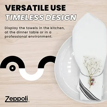 Zeppoli Classic Kitchen Towels - 15 Pack Absorbent Cotton