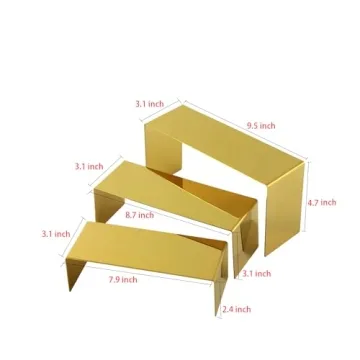 K KAIDIYIN Purse Display Stand Set of 3 Elegant Risers