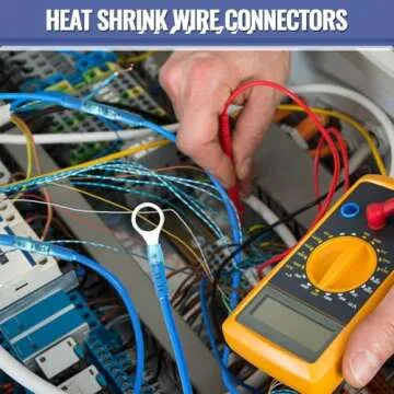 260PCS Heat Shrink Ring Terminals, Sopoby Marine Grade Ring Connectors Tinned Red Copper 16-14 22-18 12-10 Gauge(3 Colors/4 Sizes), #10,1/4",5/16",3/8" Insulated Ring Crimp Terminals