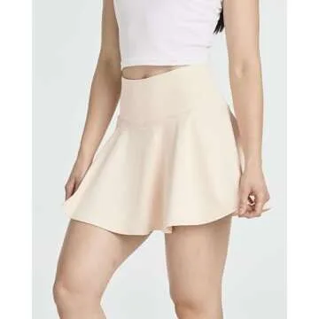 Real Essentials 4 Pack: Womens Skirts Tennis Skorts Shorts Underneath Pleated Golf Pockets Athletic Yoga Pickleball Ladies Active Running Sports Workout