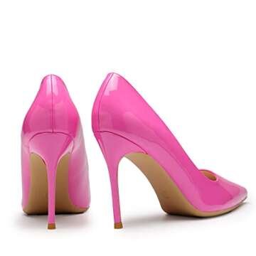 GENSHUO High Heels Pumps for Women Closed Toe,Sexy Pointy Stiletto Heels 4 Inch,Party Prom Dress Pum...