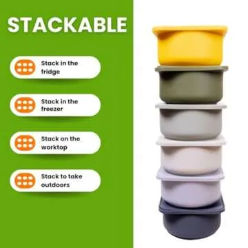 Babadoh Pizza Making Accessories | Pizza Dough Proofing Containers with Lids | Set of 6 | Multi Bright (2 Berry, 2 Orange, 2 Lime) | Original Size (make 12" Pizzas)