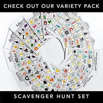 Craftivity Designs Road Trip Scavenger Hunt Games for Kids, Outdoor or Indoor, Birthday Party, Travel Activities, 10 Dry Erase Markers and Cards, Educational Family Game Night