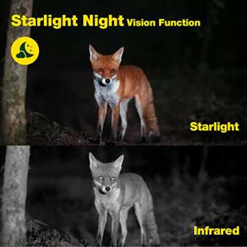 4K Trail Camera Dual-Lens Starlight Night Vision 60MP WiFi Bluetooth Game Camera with 0.1S Trigger IP66 Waterproof Hunting Cam for Wildlife Monitoring