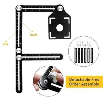 Aluminum Multi-Function Ruler Angle Finder for Craftsmen