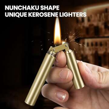 CHOICEDC Vintage Lighter, Cool Trench Lighters, Copper Trench Lighter, Kerosene Lighter Fluid Refill...