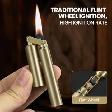 CHOICEDC Vintage Lighter, Cool Trench Lighters, Copper Trench Lighter, Kerosene Lighter Fluid Refillable Lighters, Antique Windproof Lighters, Novelty Lighter, Unique Gifts for Men Dad Husband