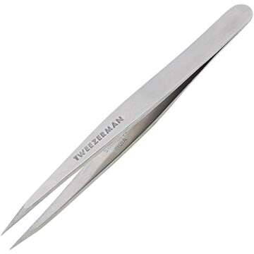 Tweezerman Stainless Steel Point Tweezer in Assorted Colors