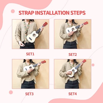 AODSK Ukulele For Beginners,Uke Starter Bundle Kit,21 inch Ukelele with Free Gig Bag Strap,Professional Acoustic Soprano Ukelele Four String Wooden Hawaiian Uke for Students Starter Kit - Natural