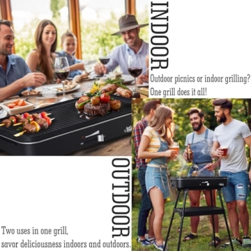 Artestia 1800W Electric Outdoor Grill with Lid