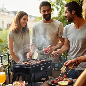 Artestia 1800W Electric Outdoor Grill with Lid